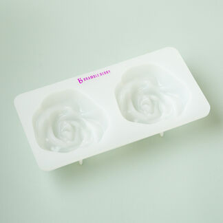 2 Cavity Silicone Rose Mold